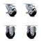 Service Caster 3 Inch Hard Rubber Wheel Swivel Top Plate Caster Set with 2 Brake 2 Rigid SCC SCC-20S314-HRS-TLB-TP2-2-R-2 - alternate 1
